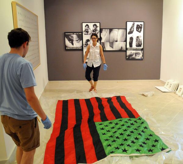 Preparativos de la exposición ¨Wild Noise¨, de la colección del  Museo del Bronx, que estará abierta al público el próximo día 21 en el Museo Nacional de Bellas Artes, en La Habana, Cuba, el 14 de mayo de 2015. AIN FOTO/Abel PADRÓN PADILLA