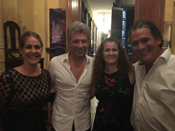 Jon Bon Jovi en La Guarida. Foto: Cuenta en Facebook de La Guarida