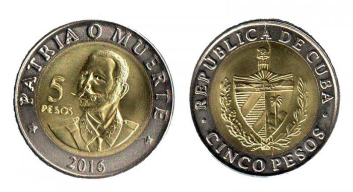 nueva moneda ,cinco pesos