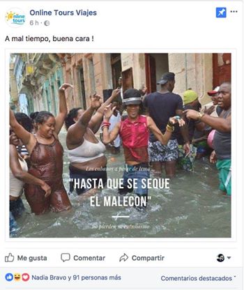 Imagen publicitaria de La Habana tras el huracán Irma causa controversia