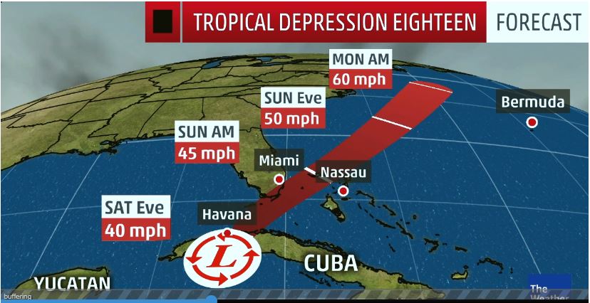 Tropical storm Philippe approaches Cuba
