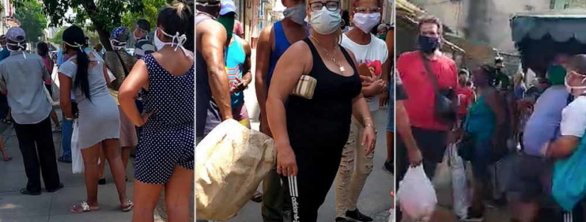 Este viernes en La Habana : colas en los mercados y paradas