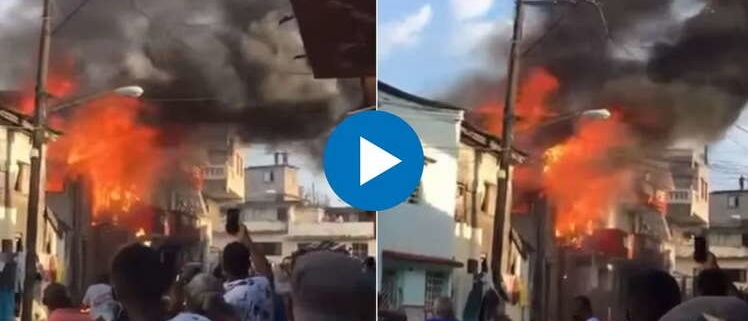 Incendio de gran magnitud destruye vivienda en La Habana