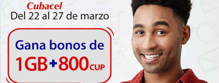 Promoción de Cubacel con 1GB de internet y 800 CUP de bono
