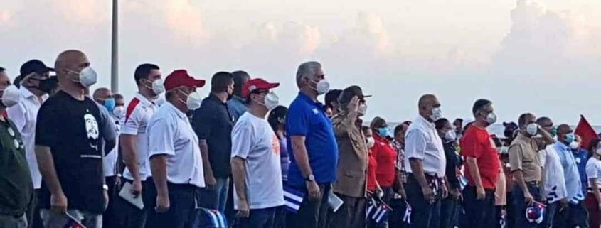 Con Raúl Castro al frente, el régimen cubano organizó una marcha