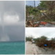 Tromba marina toca tierra y se convierte en tornado en la playa de Guanabo, al este de La Habana