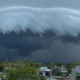 Impresionantes nubes de tormenta cubrieron el cielo de Gibara