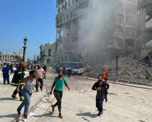 At least four dead after a massive explosion destroyed a hotel in Havana,