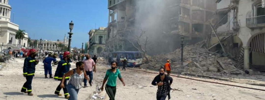 Poderosa explosión destruye Hotel Saratoga en La Habana
