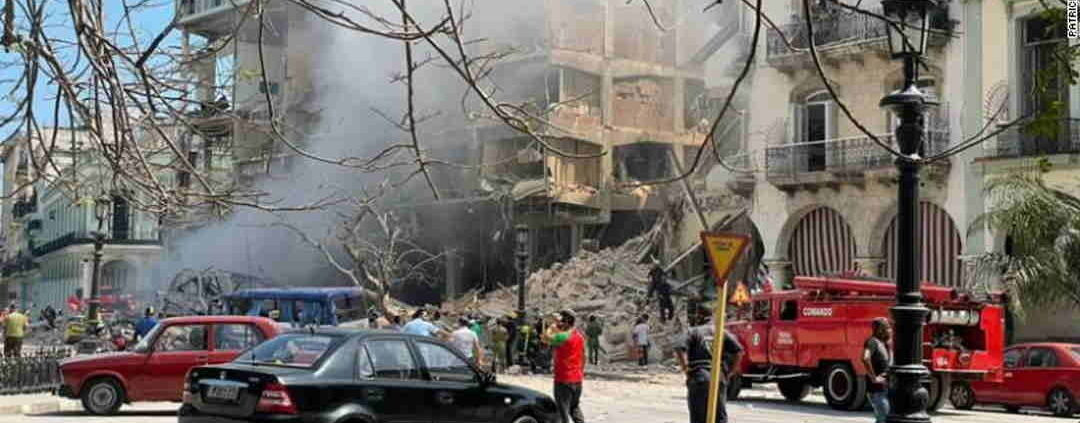 At least four dead after a massive explosion destroyed a hotel in Havana 
