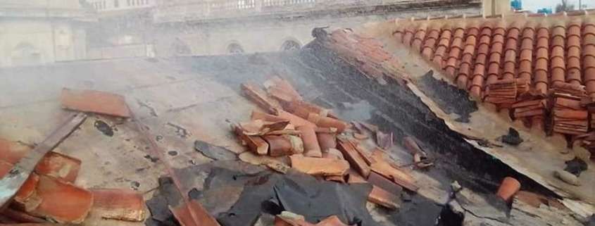Reportan un incendio en el edificio que albergó el Archivo Histórico de Santiago de Cuba