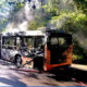 Bus burns in Havana