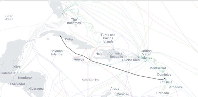 Fiber Optic Cable Connection linking Martinique and Cuba concluded