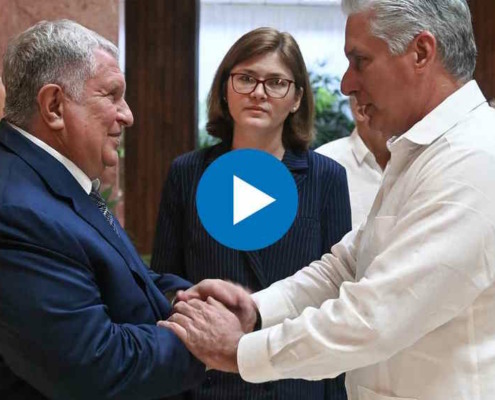 Le président cubain Diaz-Canel reçoit le PDG du groupe pétrolier russe Rosneft