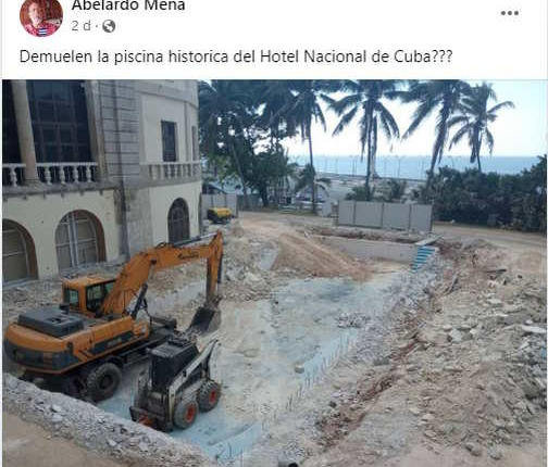 La piscina histórica del Hotel Nacional de Cuba fue demolida