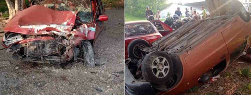 Dos autos quedaron destrozados tras un accidente en La Habana