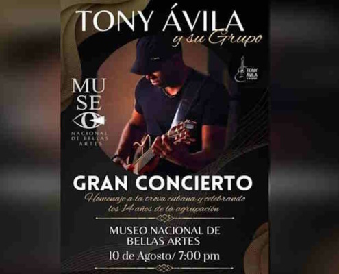 Anuncian concierto de Tony Ávila en el Museo Nacional de Bellas Artes