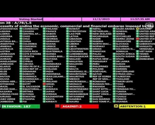 Nuevamente la ONU condena el bloqueo contra Cuba