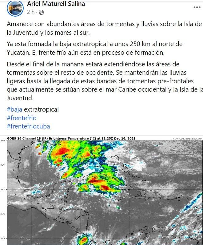 Strong and intense rains are reported in the west and center of Cuba