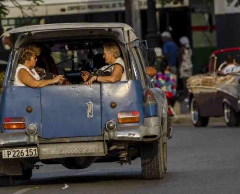 Public transportation in Cuba transports less than half as many passengers as it did five years ago